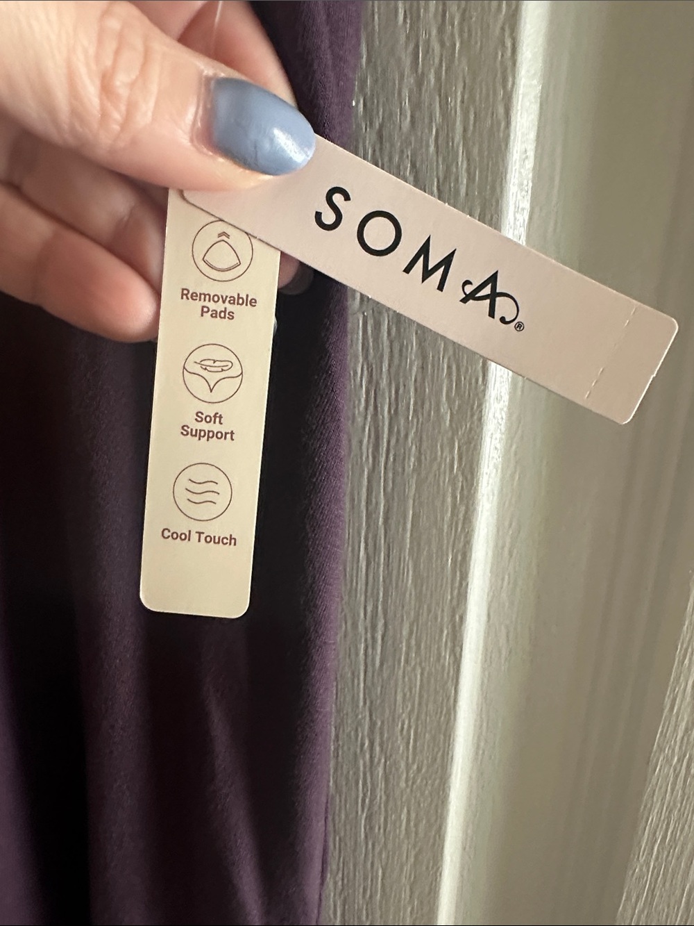 Soma Purple Racerback Tank Top with built in bra - Picture 5 of 8